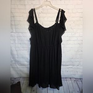 Torrid/ Elegant Black Ruffle Dress